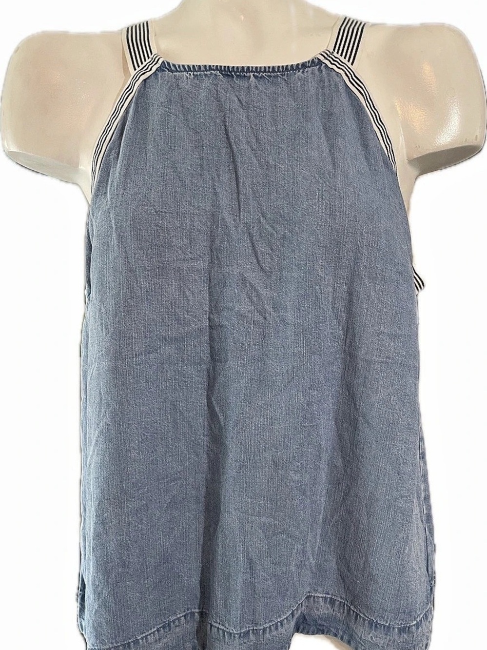 Anthropologies Cloth & Stone Mini Dress in Blue & White Size Medium